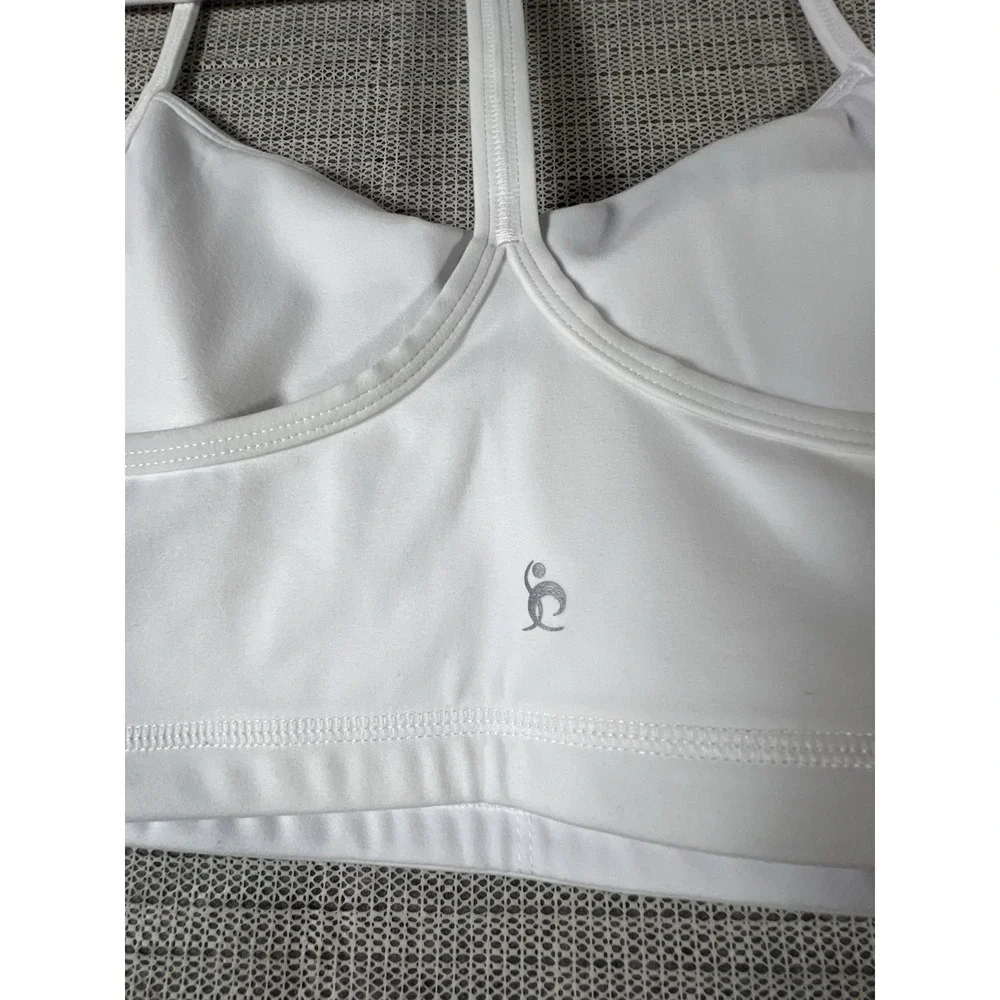 Sasunou Sports Bra Women Wireless Padded Crossback White XXL Gym & Training